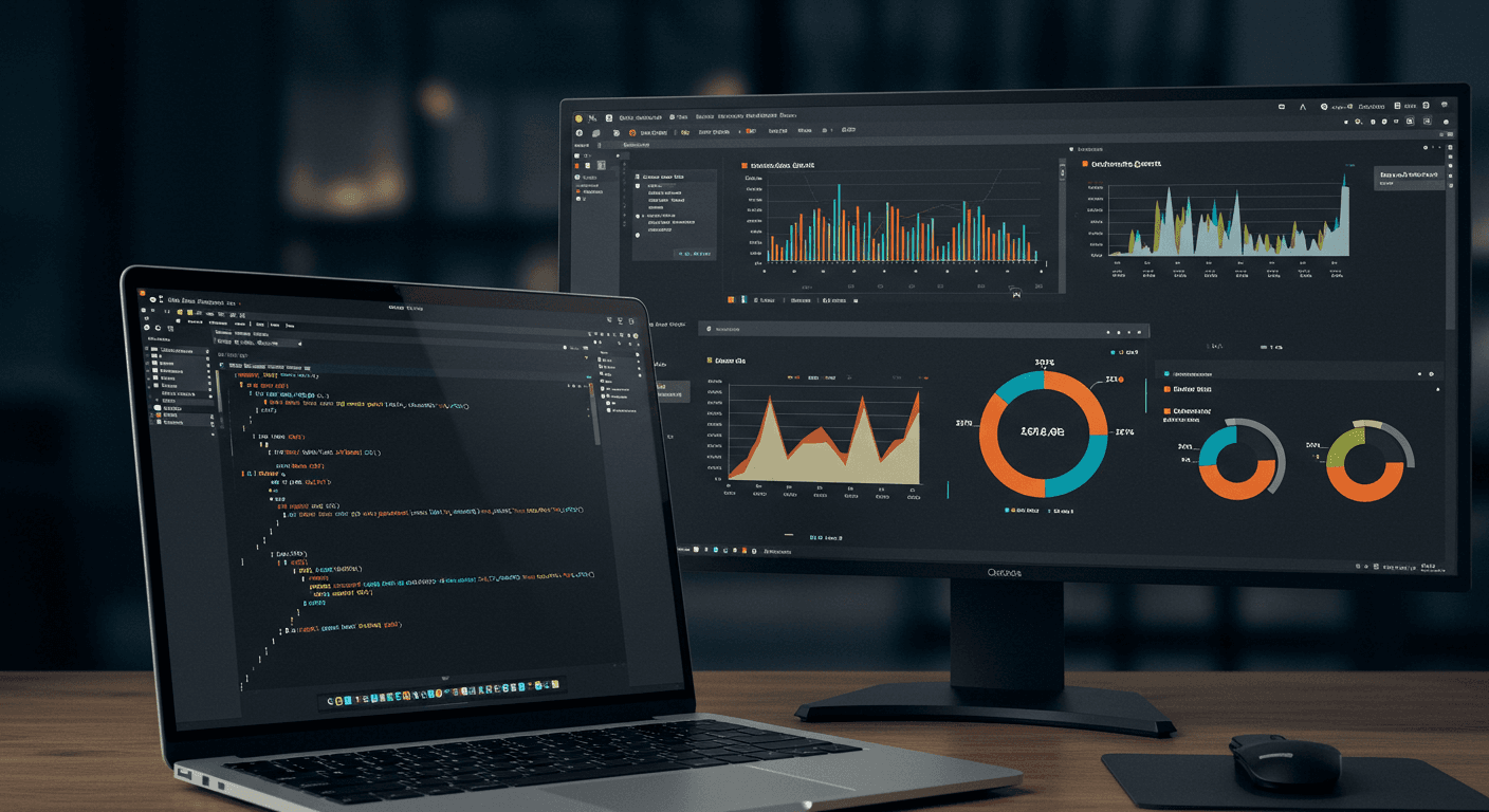 A dashboard of commerce charts and tables.
